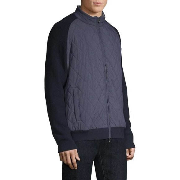 Peter Millar Crown Elite Zip Front Black/Navy Jacket Men's Size Large - Picture 1 of 8